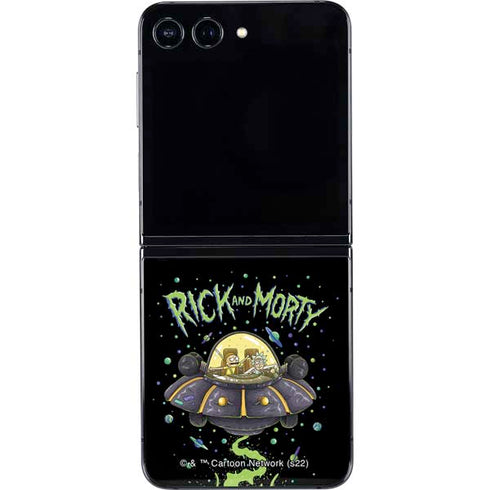 Adult Swim Rick and Morty Spaceship Galaxy Z Flip5 5G Skin
